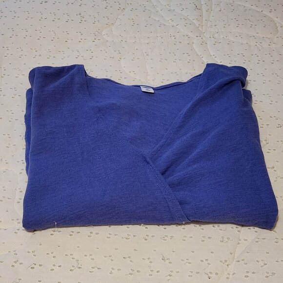 Old Navy Women's Blue Front Tie Shirt, Size XXL - Picture 4 of 6